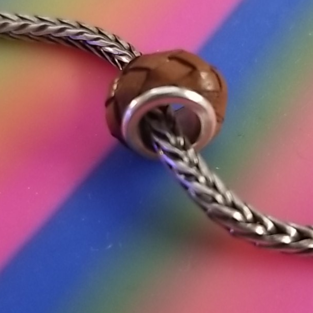 Braided leather bead - Picture 2 of 3